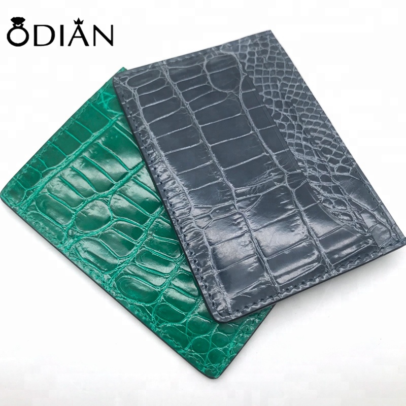 Top quality crocodile leather card case wallet
