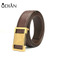 Automatic Alloy Buckle Embossed Pattern Men Ratchet Ostrich Skin Leather Belt