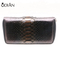 Python skin wallet snakeskin handbag for woman Customized private logo,Zipper clutch purse