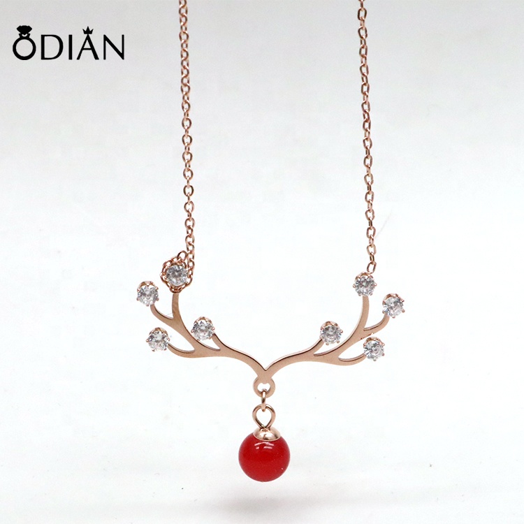 High Quality Antlers type Pendant Necklace Stainless Steel Anchor Pendant Round Stainless Steel Pendant