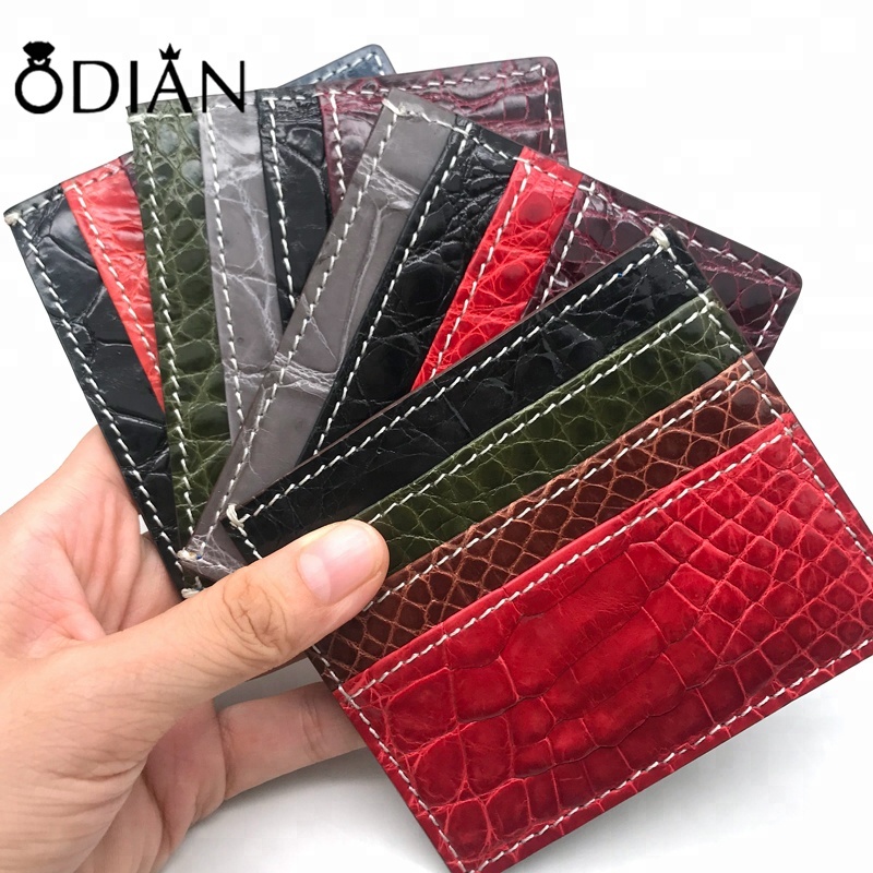 Card case and accessories crocodile leather skin card holder