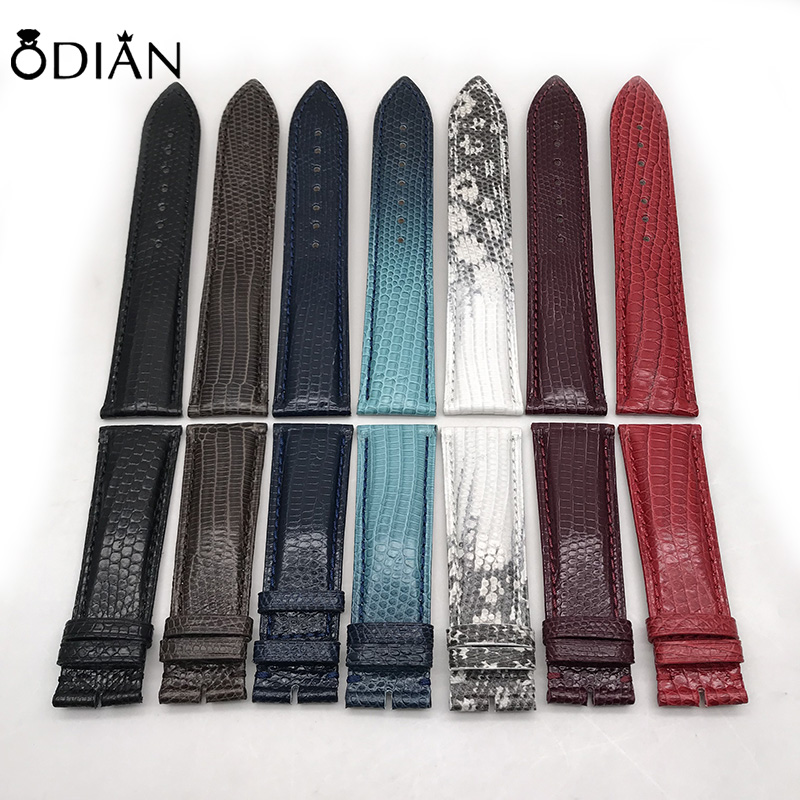 Odian Jewelry Top 100% handmade quality fashion lizard leather watch strap band