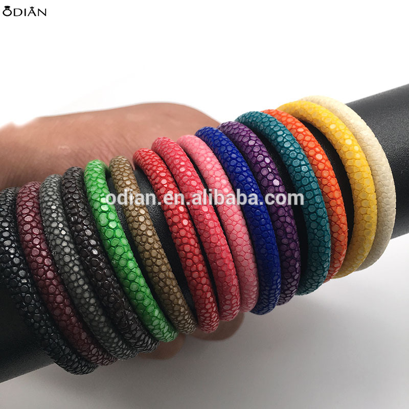 Wholesales Top Quality 4mm 5mm 6mm 100% Thailand Genuine Round Stingray Leather Cord