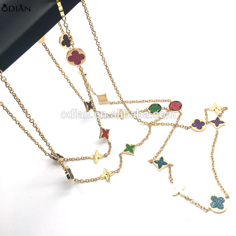 Factory directly wholesale decorative jewelry chain for necklace stingray leather charm necklace