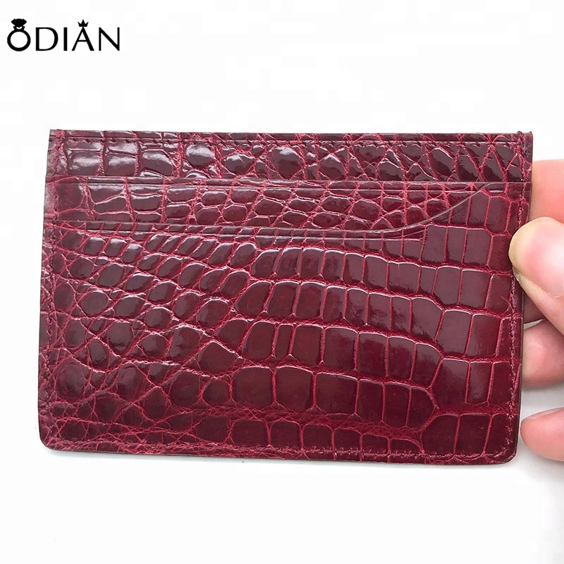 Odian Jewelry Fashion real crocodile leather card holder ,high quality driving license card holder