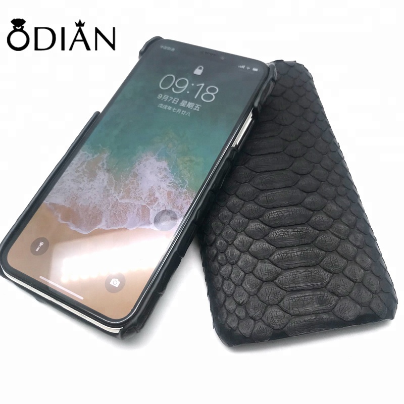 wholesales phone case and accessories python snake leather skin phone shell
