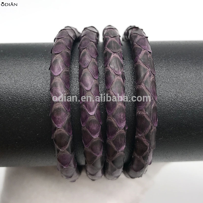 Luxury genuine python leather cord for bracelet