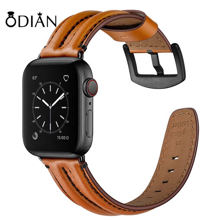 Retro Genuine Cowhide Leather Band for Apple Watch 38mm 42mm men women Leather Band with Crazy Horse Texture