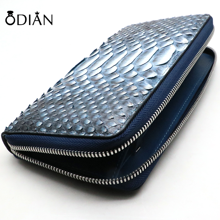 black Python Leather Purse Snake Skin Long Wallet Stylish Exotic Bag Premium Quality Handmade