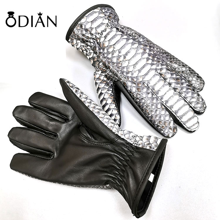 Fashion Python skin gloves Simple wild snake skin gloves custom gloves